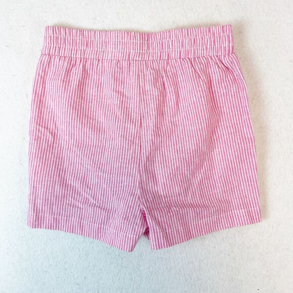 Girls Pajama Set Size M/L‎ Pink Pin Stripe Collared Button Up Shirt Shorts - Picture 10 of 10